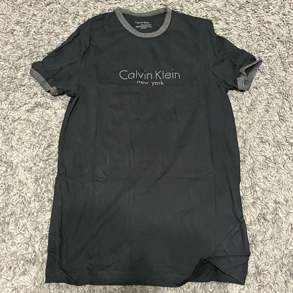 Black and grey Calvin Klein shirt
